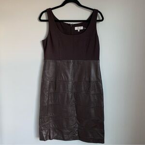 Teri Jon Leather Business Casual Cocktail Dress